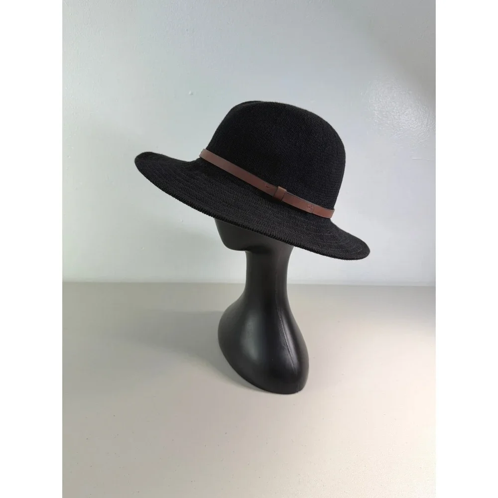 Ecote Urban Outfitters Cotton Black‎ Knit Wide Brim Fedora Hat